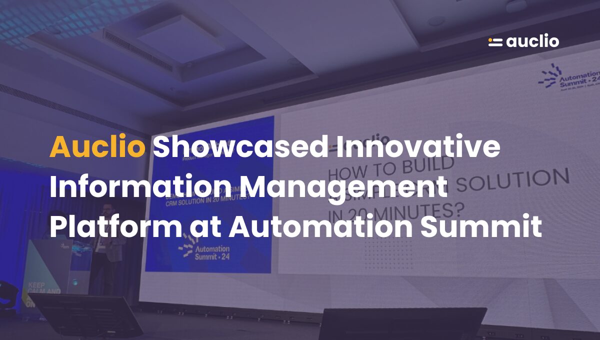 Auclio Showcased Innovative Information Management Platform at Automation Summit