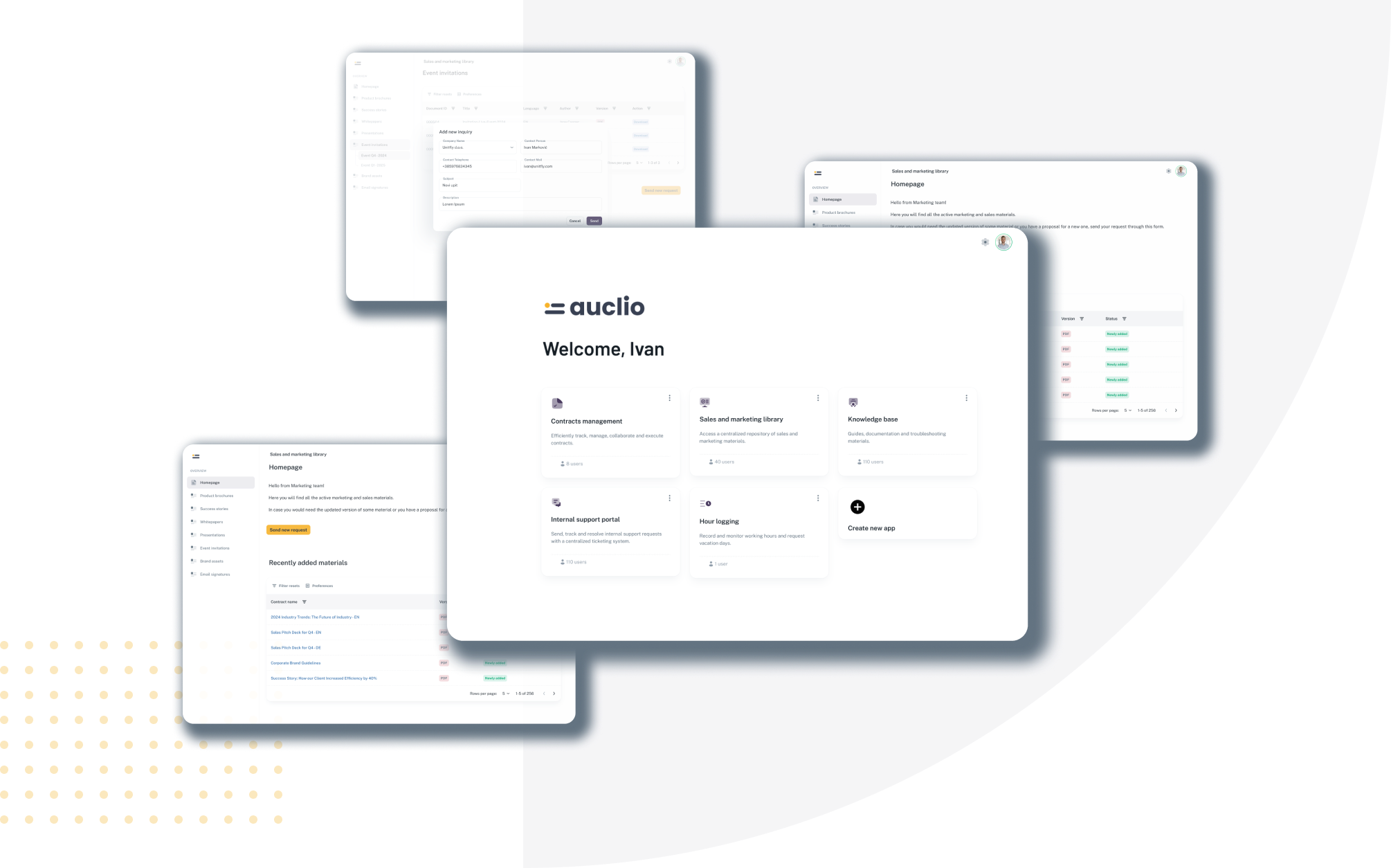 Auclio Low Code No Code information management platform