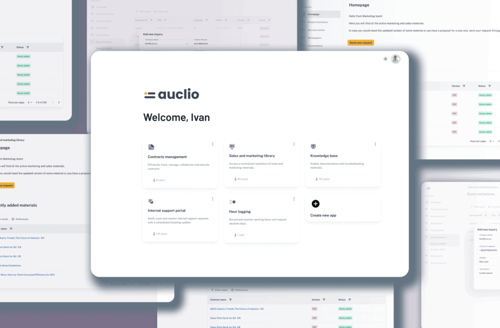 Auclio low code platform redesign
