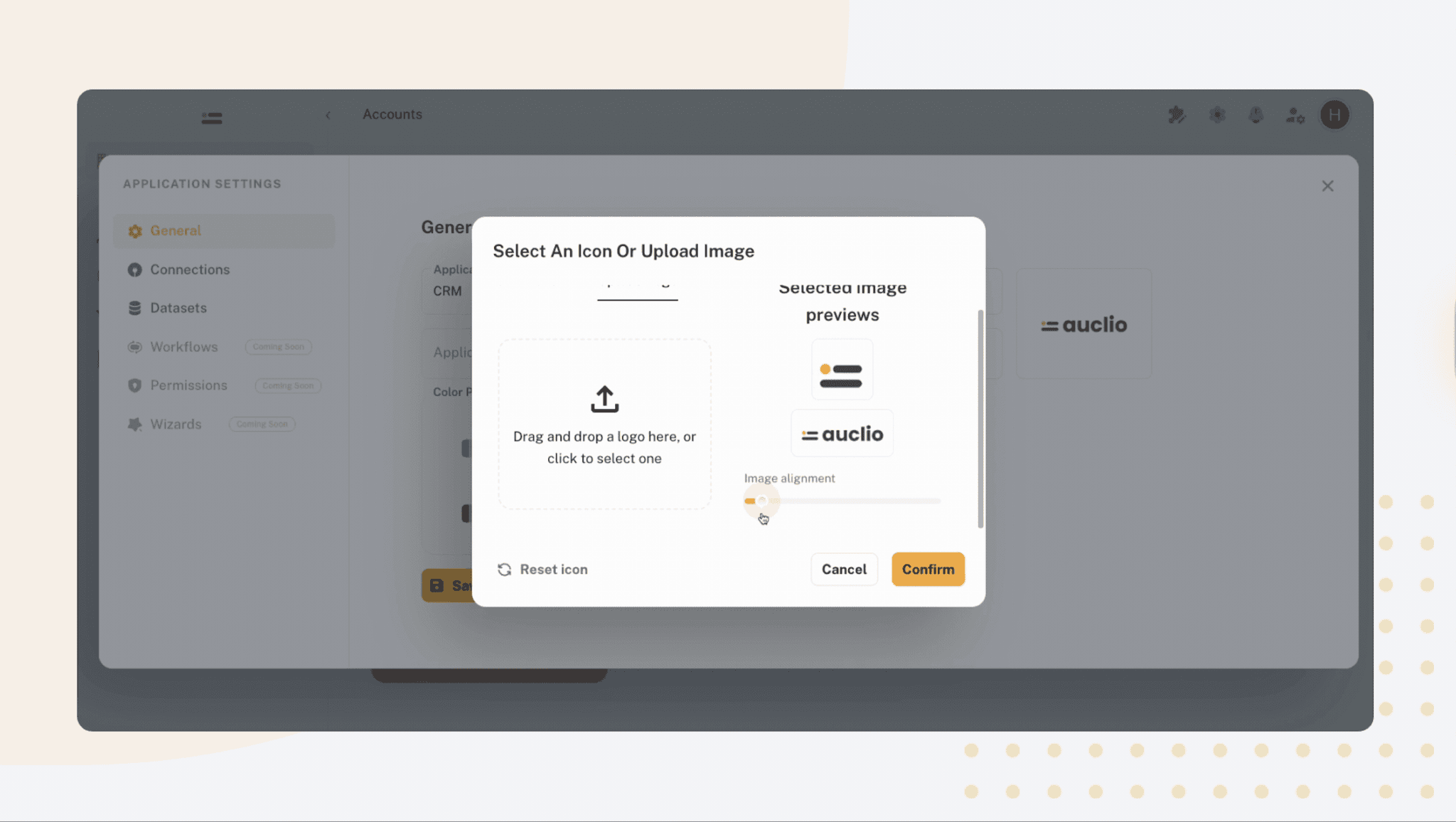 App logo focal point configuration