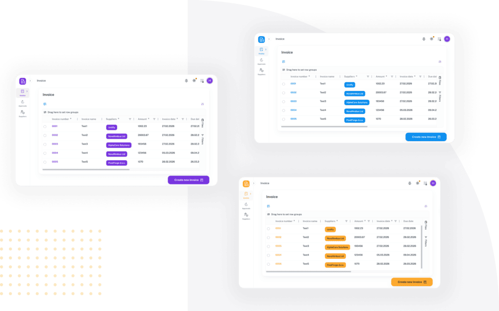 Customization options in Auclio