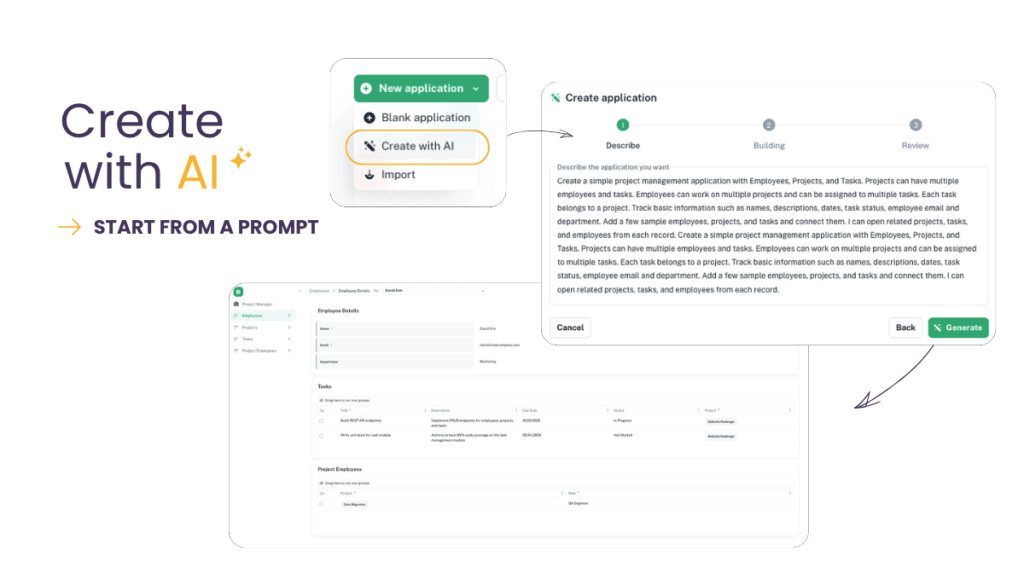 Create an Auclio application from a prompt with AI Assistant