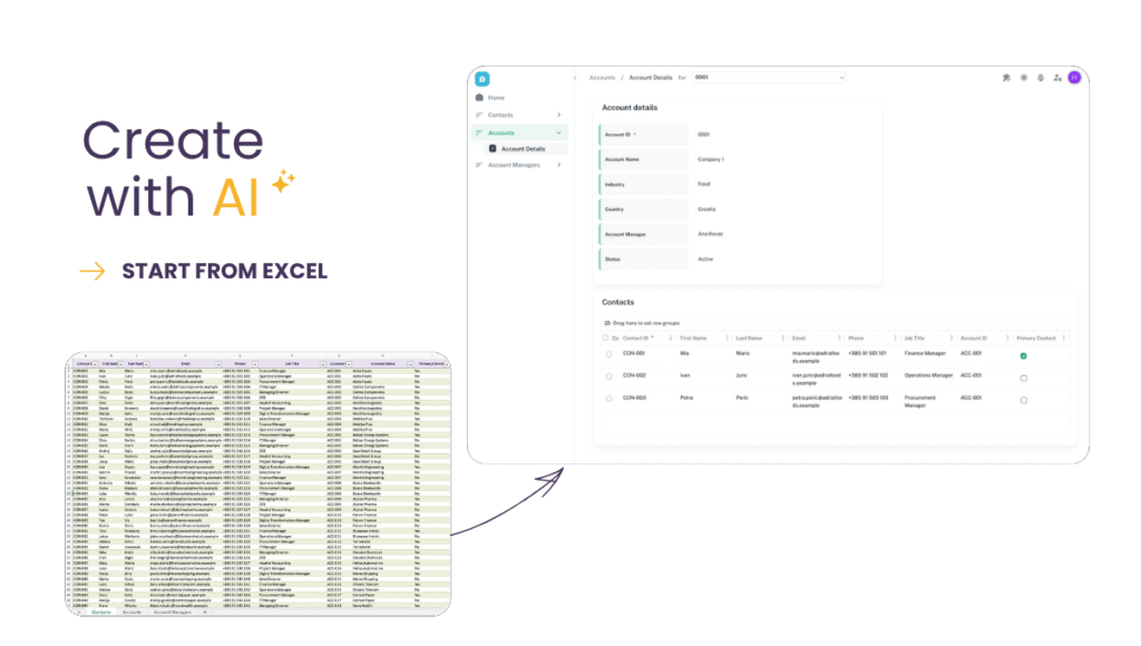 Create an Auclio application from Excel with AI Assistant